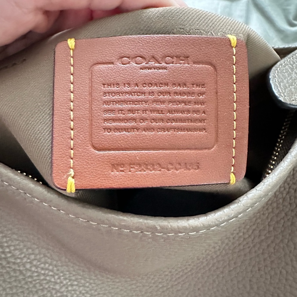 Like New Coach Cary Shoulder Bag - Dark Stone - Picture 5 of 5